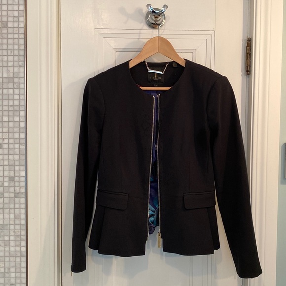 Ted Baker Jackets & Blazers - 💙HOST PICK💙 Ted Baker black blazer with peplum detail. US 8 - US 10 / TB3
